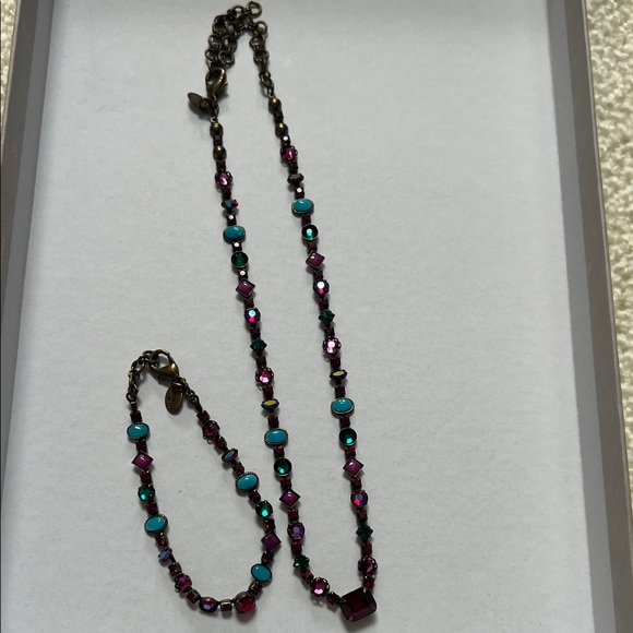 EUC Elegant Sorrelli Multicolor Necklace and Bracelet Set